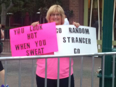 Funny Sign Lady - Disney Run